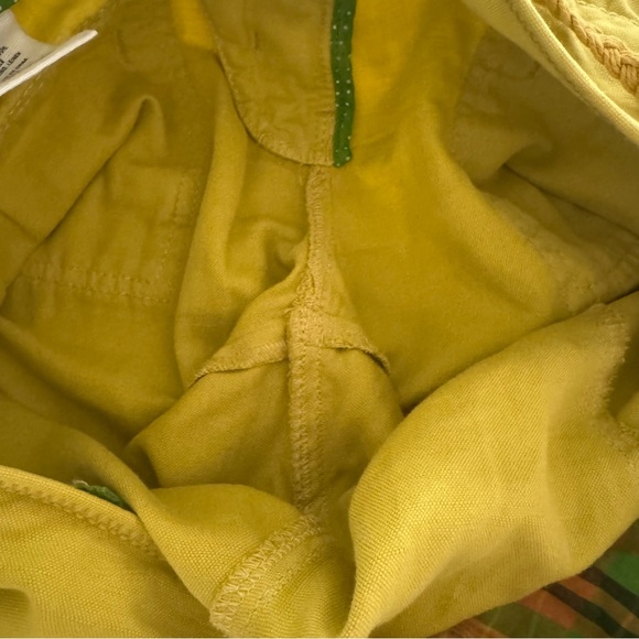 Anthropologie Hei Hei Linen Blend Mustard Straight Pants with Rope Belt Size M - Picture 5 of 7